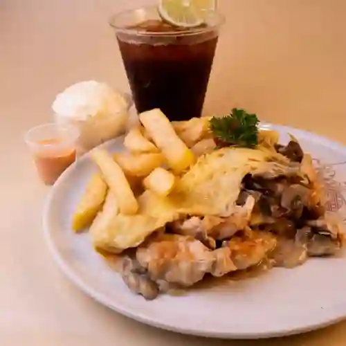 Combo Crepe de Pollo y Champiñónes