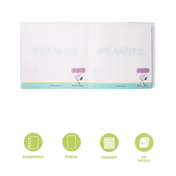 Cuaderno a 80 Hojas Serie Snoopy Colorful Vintage Miniso