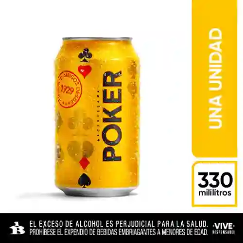 Cerveza Poker 330 ml Lata