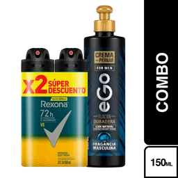 Combo Desodorante Rexona V8 Aerosol + Crema Para Peinar Ego