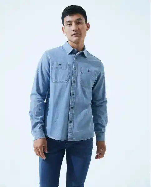 Camisa Hombre Azul Talla XS 510D002 Americanino
