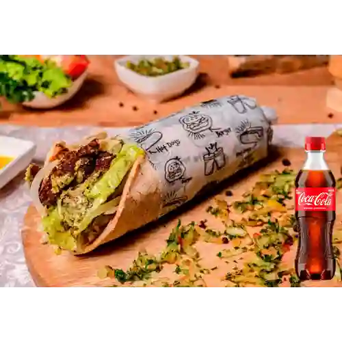 Combo Shawarma Vegetariano Grande +Cocacola Orig 400ml