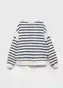 Buzo Sudadera Hombri Navy Talla 12 Niña Mango