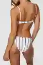 ONeill Top Bikini Classic Stripe Pismo Crema Talla XS