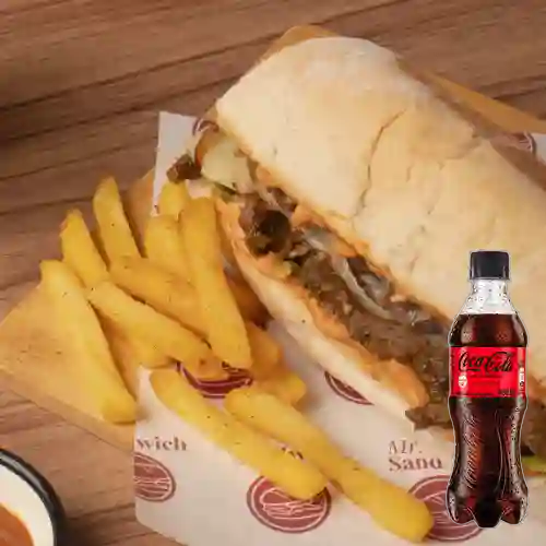 Combo Sándwich Churrasco + Coca-Cola Zero 400 ml