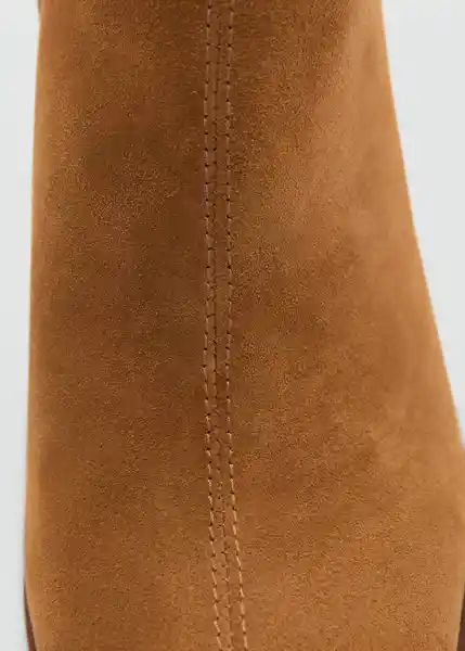 Botines Tope Camel Talla 36 Mujer Mango