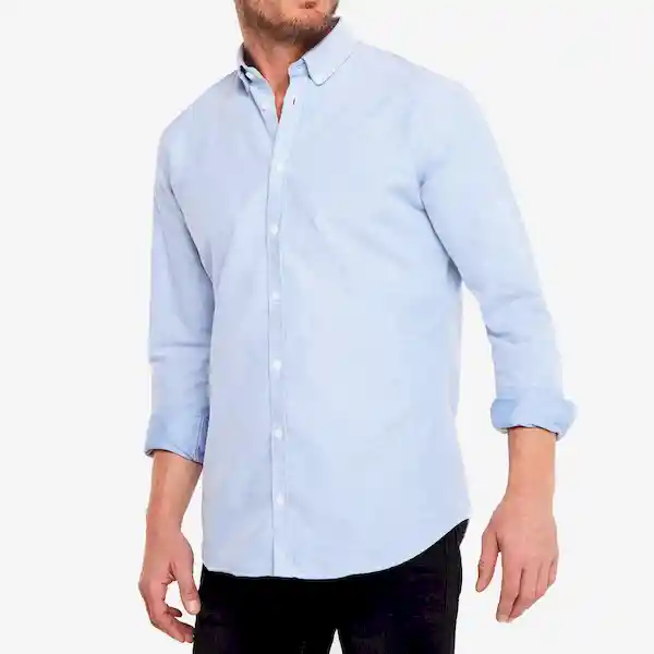 Inkanta Camisa Antimanchas Reg Azul M