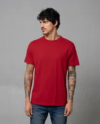 Camiseta Hombre Rojo Talla S 100G001 Rifle