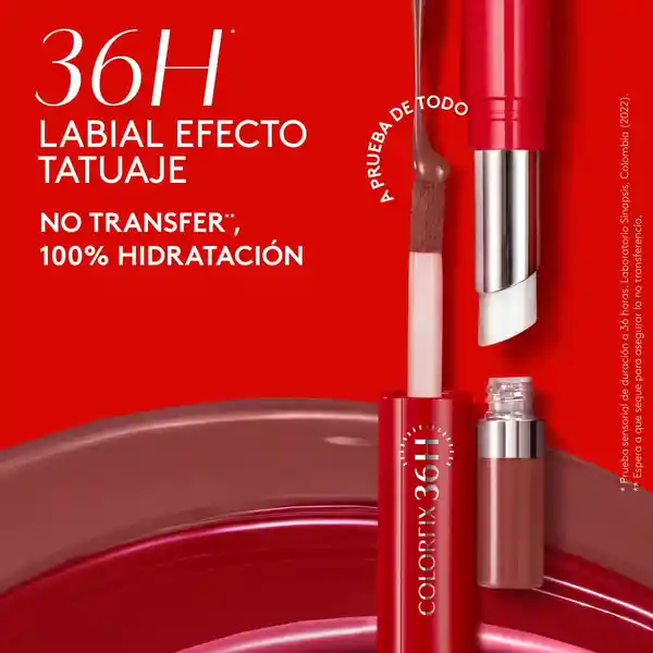 Labial Colorfix Dúo Tattoo Nude Cocoa Ésika