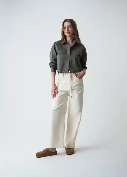 Camisa Amaranta Mujer Gris Cable Talla L 419g319 Naf Naf