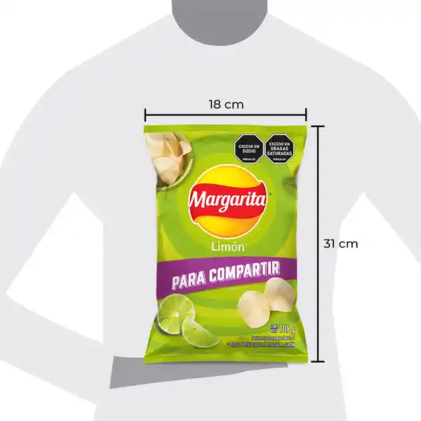 Margarita Snack Papas Limon 105 g