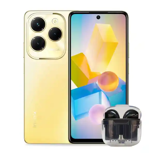 Infinix Celular Hot 40 Pro 256Gb Dorado 6.78 + Audífonos TWS