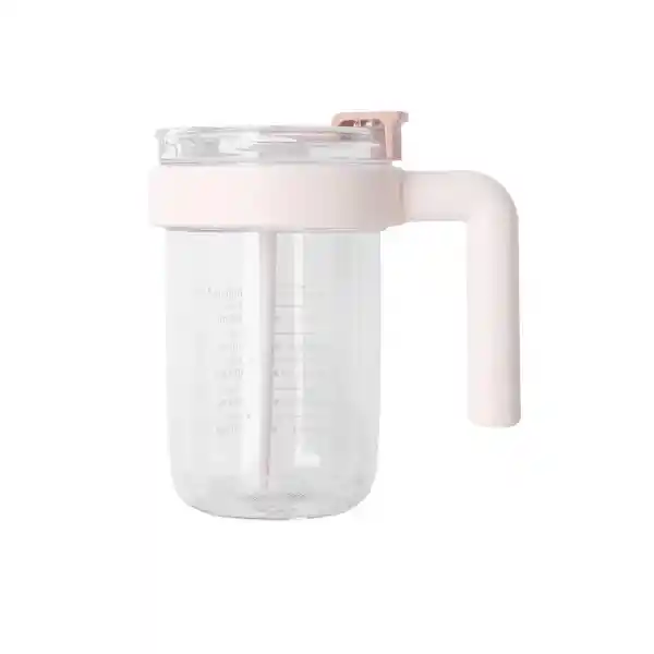 Vaso Plástico Con Asa Blanca 1000 mL Miniso