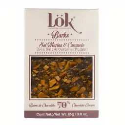 Lok Barra de Chocolate con Sal Marina y Caramelo 70 %