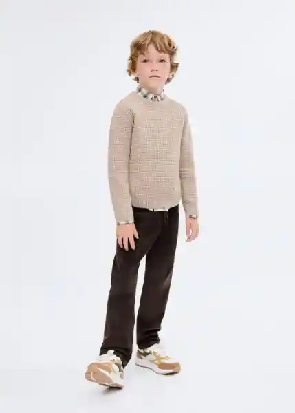 Pantalón Eloi Marron Talla 08 Niños Mango