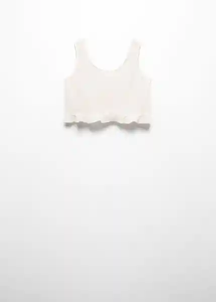 Top Pijama Brisa Off White Talla M Mujer Mango