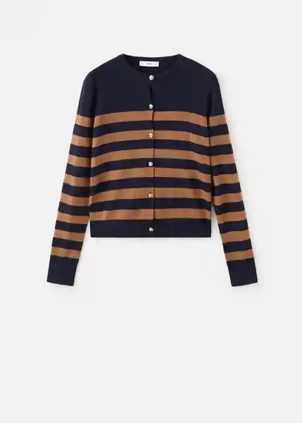 Cárdigan Luccapk Tabaco Talla S Mujer Mango