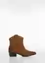 Botines Salto Cuero Talla 38 Mujer Mango