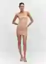 Vestido Tomo Nude Talla S Mujer Mango