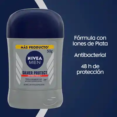 Nivea Men Desodorante en Barra Antibacterial Silver Protect 