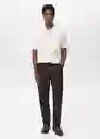 Camiseta Polo Arraona Offwhite Talla M Hombre Mango