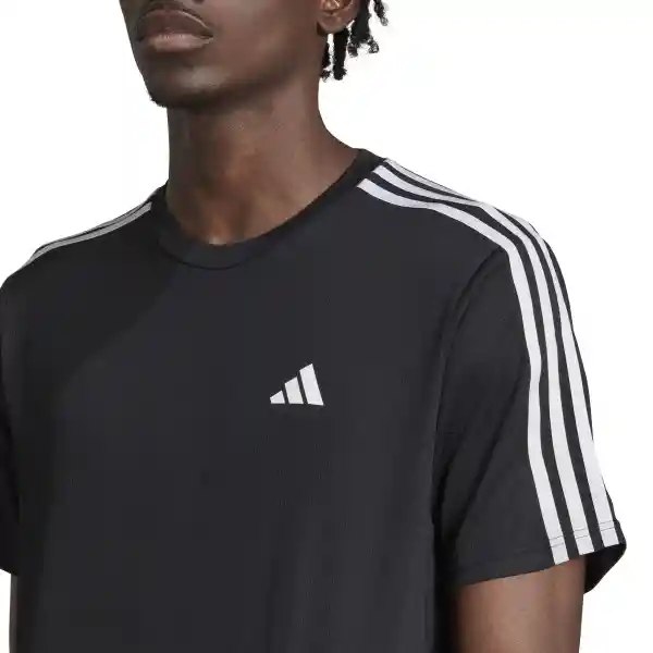 Adidas Camiseta Tr-Es Base 3S T Para Hombre Negro Talla S