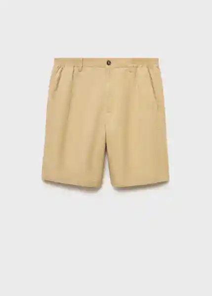 Bermuda Banarea Beige Talla 44 Hombre Mango