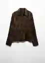 Camisa Rombi Negro Talla S Mujer Mango