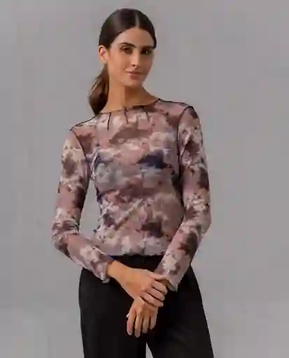 Camiseta Mujer Morado Valeriana Medio Talla S 35176 Rifle