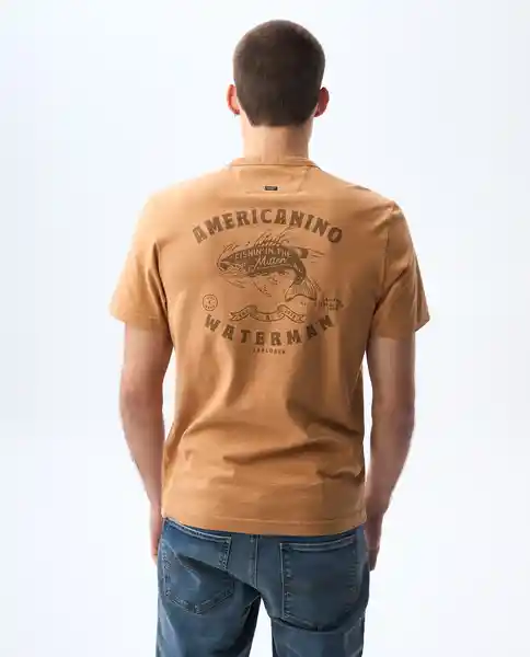 Camiseta Hombre Café Talla L 841G021_CAF161336 Americanino