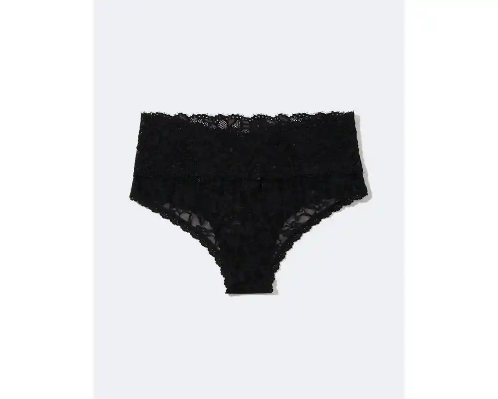 Ropa Interior Negro Encaje de Pestañas Medium American Eagle