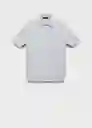 Camiseta Polo Arraona Celeste Talla S Hombre Mango