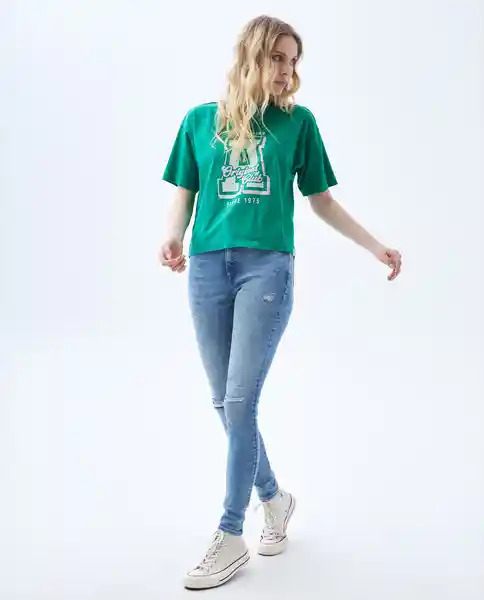 Camiseta Mujer Verde Talla XL 602F001 Americanino