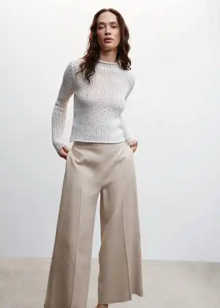 Pantalón Lote Piedra Talla S Mujer Mango