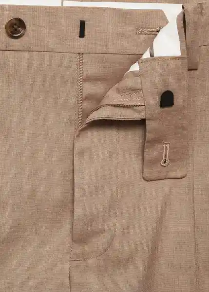 Pantalón Milan Beige Talla 44 Hombre Mango