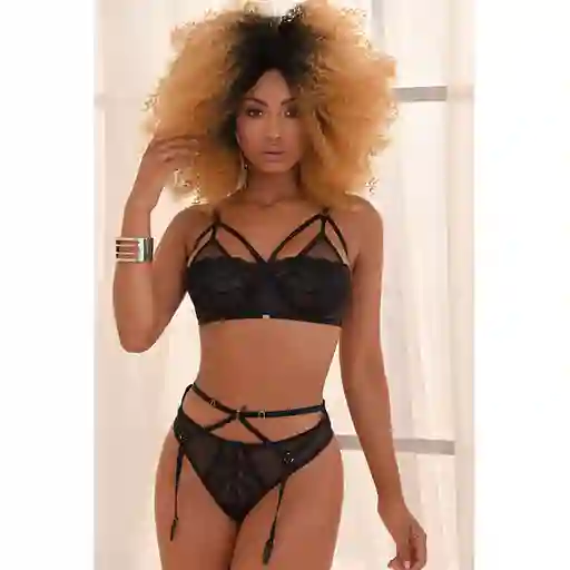 Conjunto Tabit Negro Cereza Lingerie