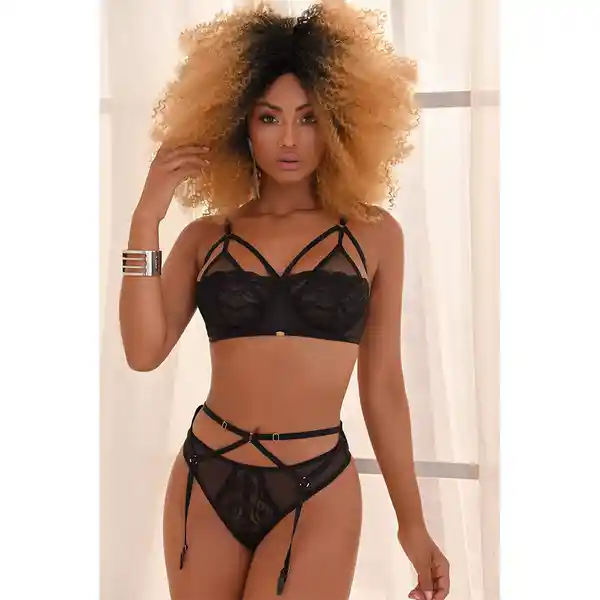 Conjunto Tabit Negro Cereza Lingerie