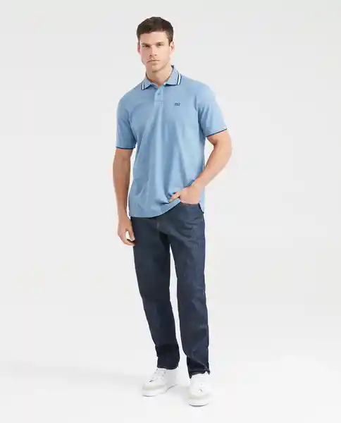 Camiseta Polo Neck - C57 Azul Provincial Medio L Chevignon