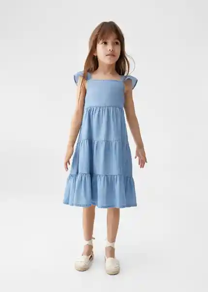 Vestido Rafaela Tejano Medio Talla 08 Niñas Mango