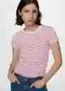 Camiseta Mangora-h Rojo Talla S Mujer Mango