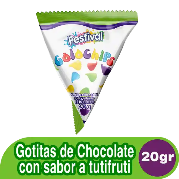 Golochips Gotitas de Chocolate Sabor a Tutifruti