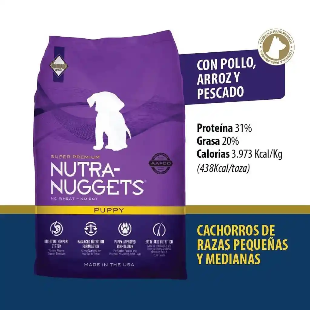 Nutra Nuggets Alimento Para Perro Puppy Pollo Pescado 3 Kg