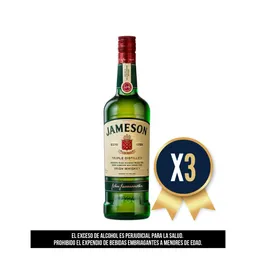 Whisky Irlandes Irish Jameson 700Ml Combo X 3