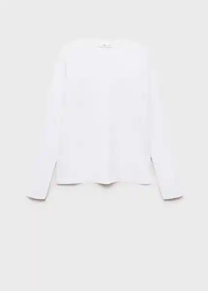 Camiseta Biri Blanco Talla S Mujer Mango