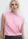 Camiseta Viri Rosa Talla S Mujer Mango