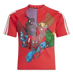 Adidas Camiseta Manga Corta T Lifestyle Unisex Rojo Talla 2Xs