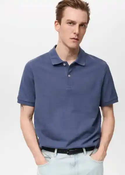Camiseta Polo Rea Porcelana Talla XS Hombre Mango