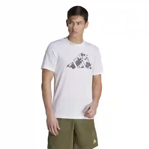 Adidas Camiseta Tee Para Hombre Blanco Talla L