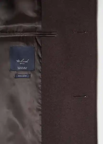 Abrigo Funnel-I Chocolate Talla S Hombre Mango
