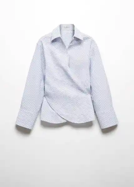 Camisa Maro Azul Talla S Mujer Mango